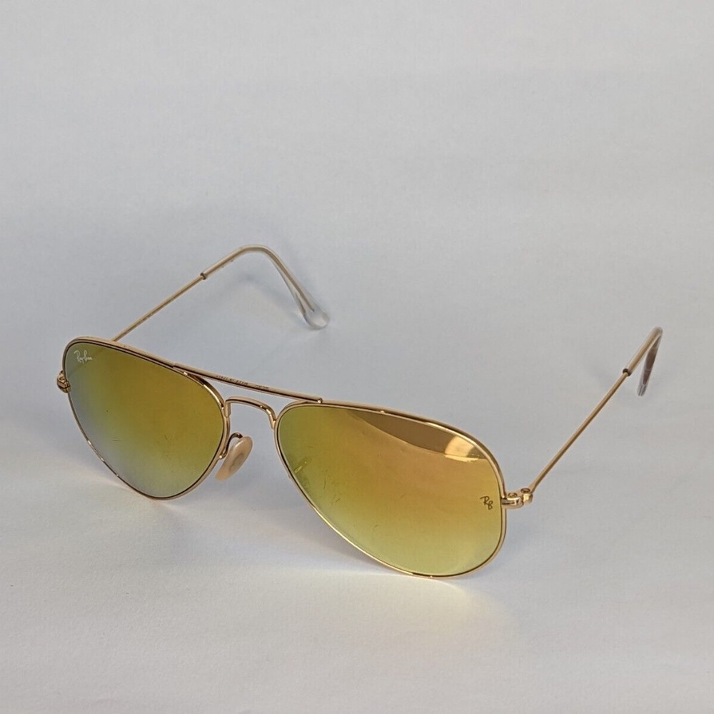 Ray-Ban Aviator Large Metal Unisex RB3025 Gold Mirrored 58[]14 135 3N Italy